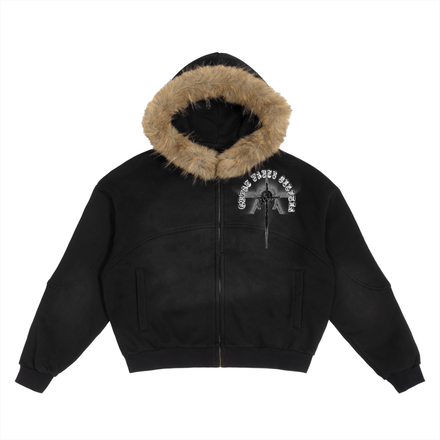 HE WHO WAITS II - FUR HOODIE